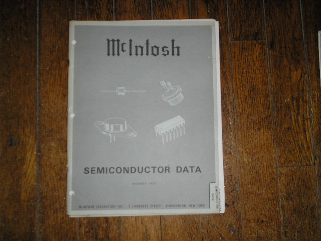 McIntosh 1975 Semiconductor Manual has photos of the diodes and transistor data etc..  Parts Manual